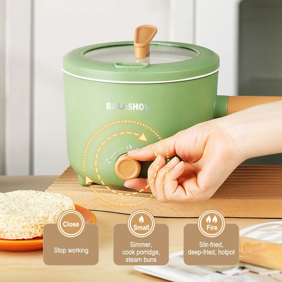 Kompakter elektrischer Antihaft-Reiskocher mit Mini-Hotpot, 110V/220V | Orntli