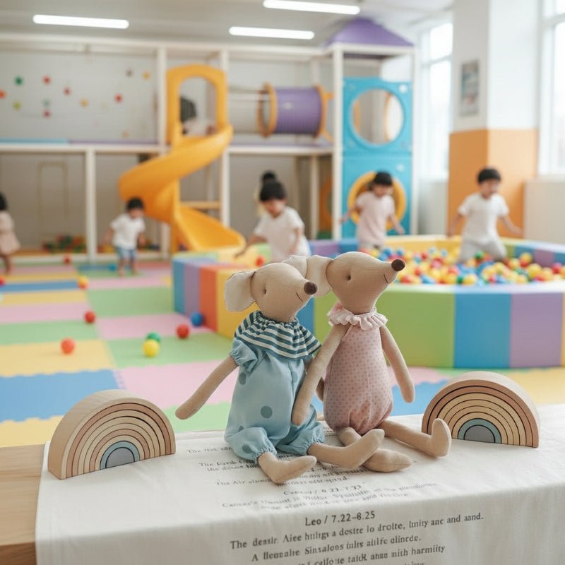 Nordic Egér Nyuszi Baba Pamutból és Kenderből Ünnepi Dekorációhoz