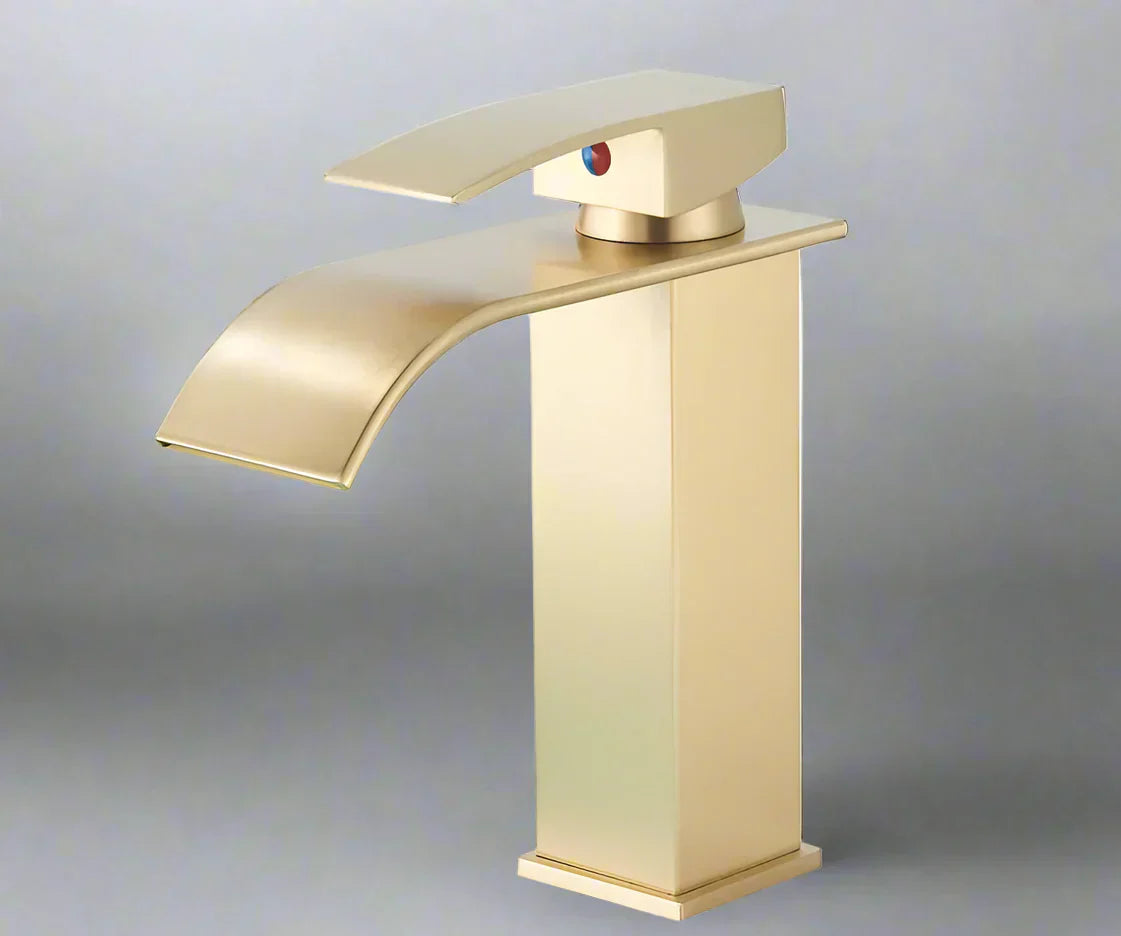 Robinet Cascade Sophia Black - Mitigeur Moderne pour Lavabo Eau Chaude et Froide