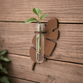VerdantCraft Handcrafted Leaf Wall Planter Made Of Natural Wood