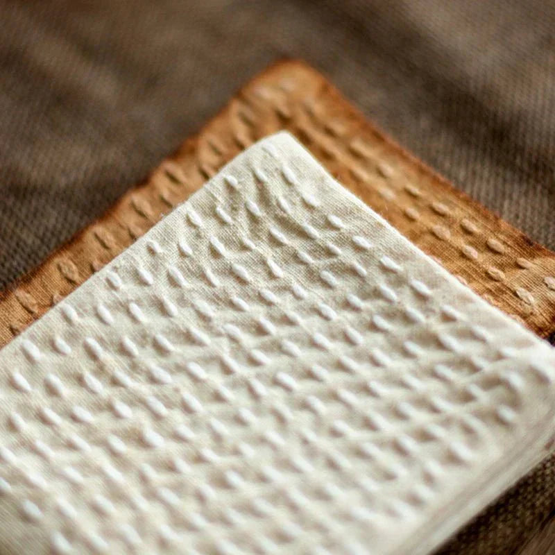 SereneWeave Cotton Linen Tea Cloth For Mindful Tea Ceremonies In Japan