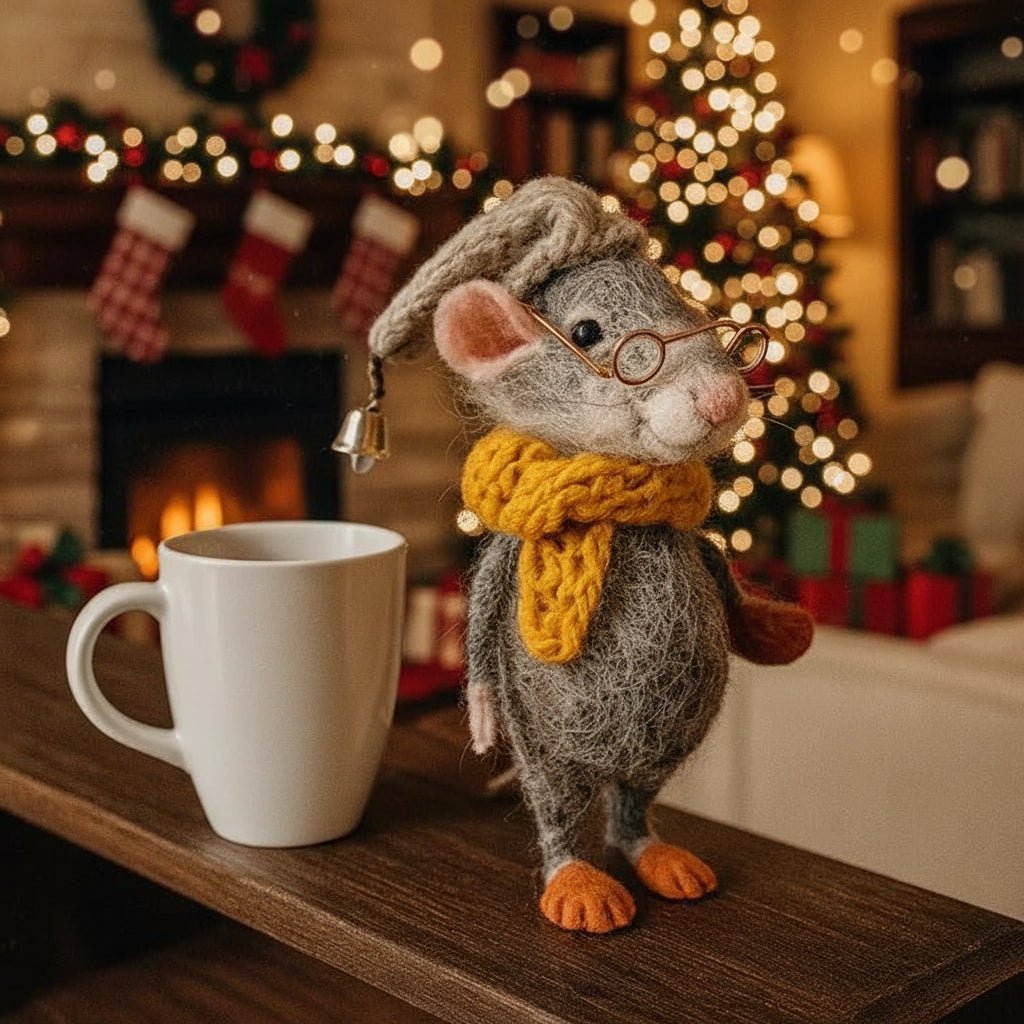 Handmade Felt Mice By LumenMouse For Cozy Home Decor Fans Artisanal Charm
