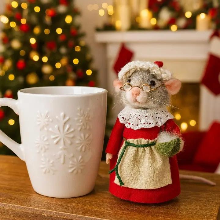 Handmade Felt Mice By LumenMouse For Cozy Home Decor Fans Artisanal Charm