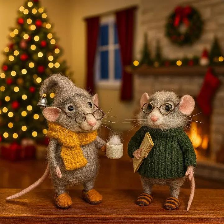 Handmade Felt Mice By LumenMouse For Cozy Home Decor Fans Artisanal Charm