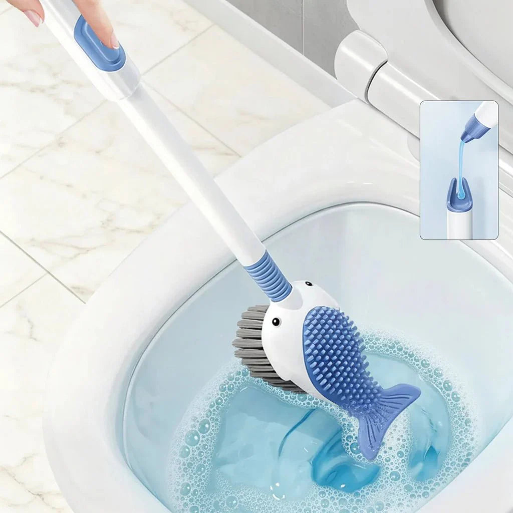 Spinclean Wall Mounted Toilet Brush With Silicone Head 360 Degree