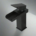 Rubinetto a Cascata Nero Sophia - Miscelatore Moderno per Lavabo con Acqua Calda e Fredda