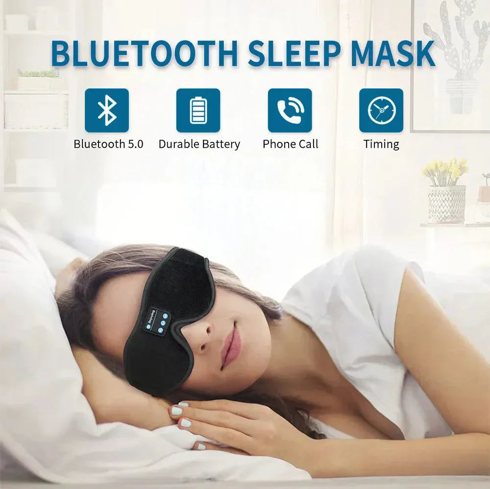 DreamWave Bluetooth音楽付きスリープマスク 旅行者向け3Dコンフォートメモリーフォーム使用