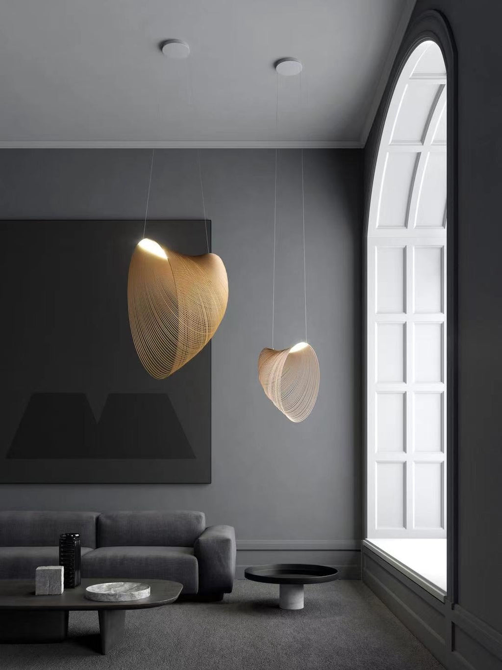 Aurra | Scandi Abstract Suspended Pendant Light | Orntli