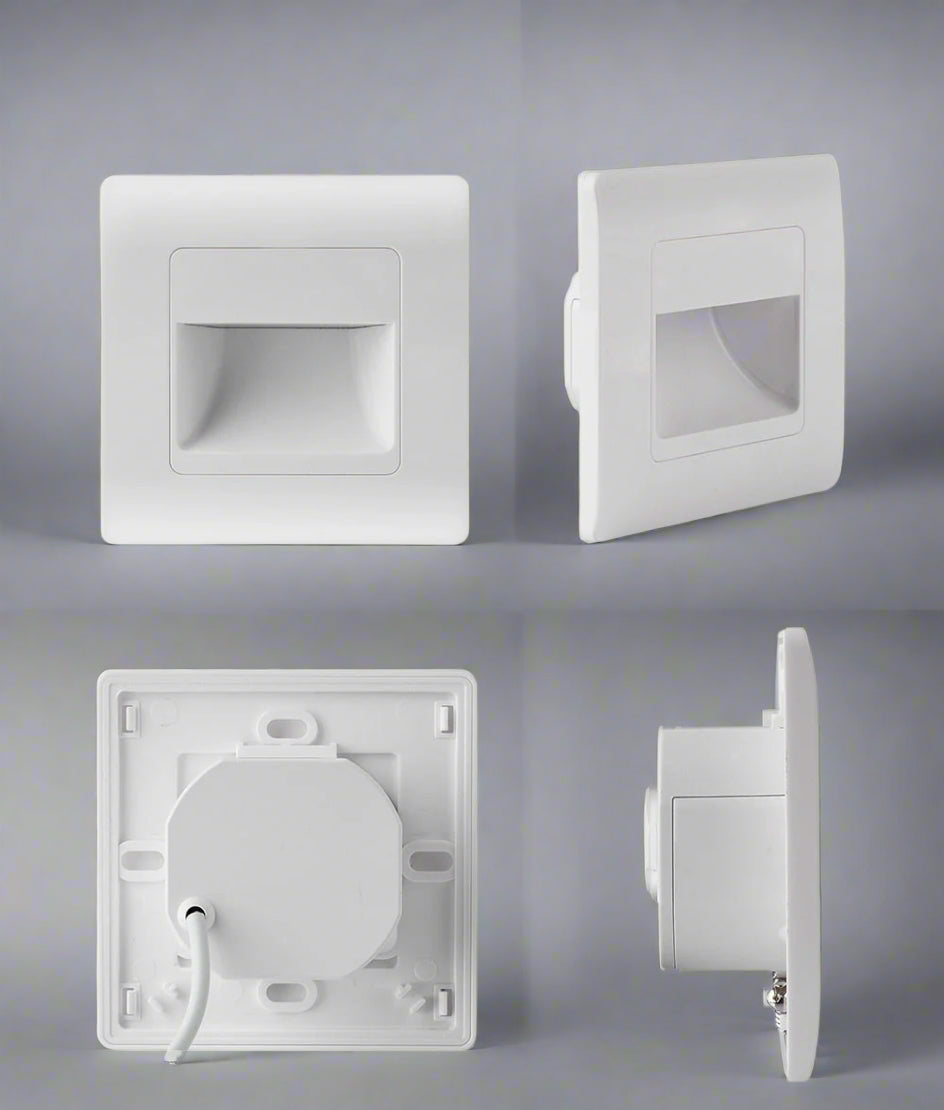 LuminaStride Recessed Stair Light With PIR Sensor Four Color Options