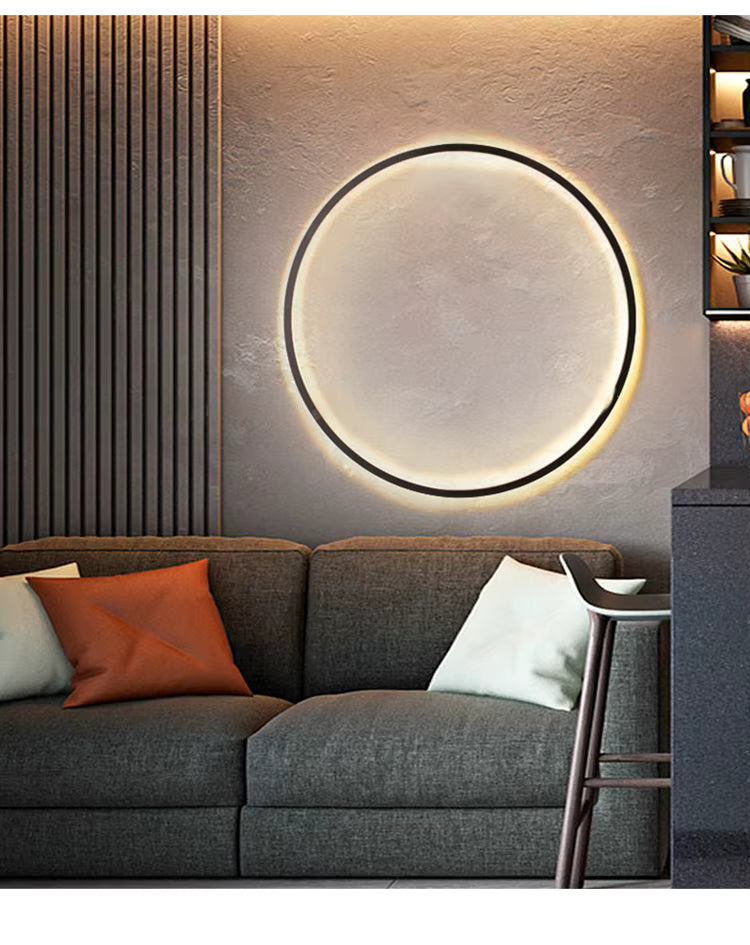 Nap alakú kerek fali lámpa elegáns modern minimalista világítás nappalikhoz