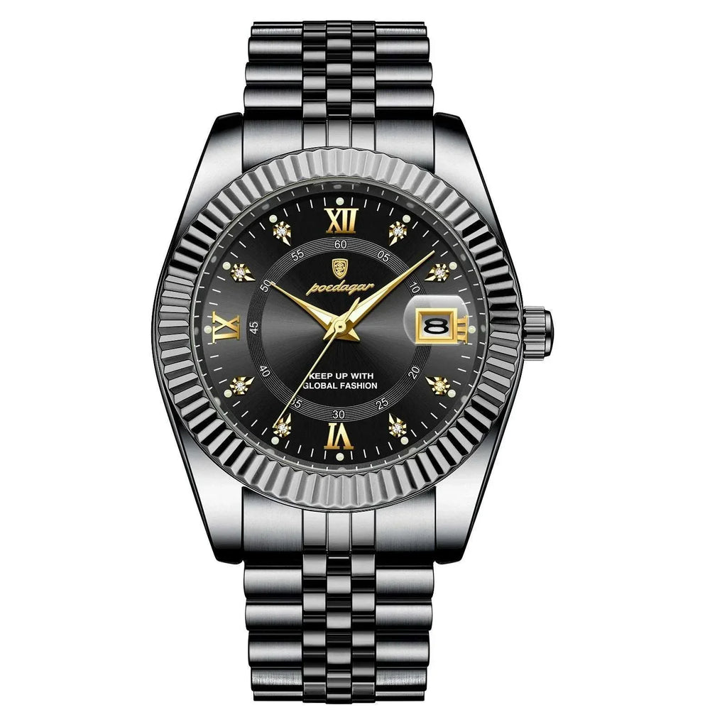 Heritage 1968 Quartz Watch, 40mm Scratch-Resistant Stainless Steel Case, Date Display