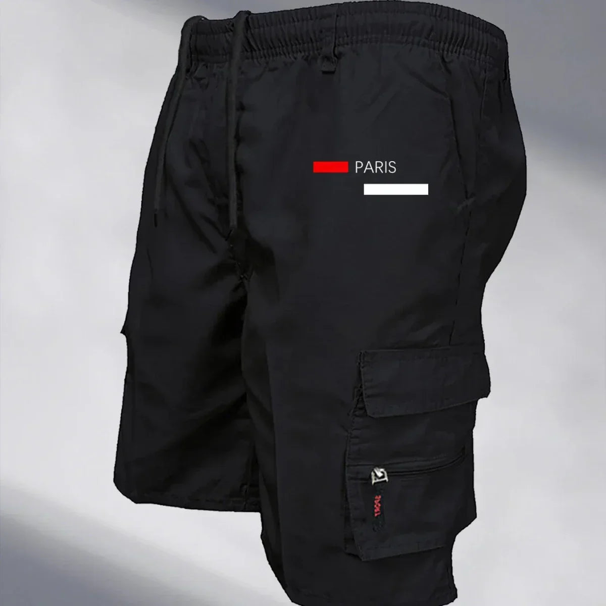 Shorts cargo PARISFLOW pour hommes avec imprimé moderne Paris