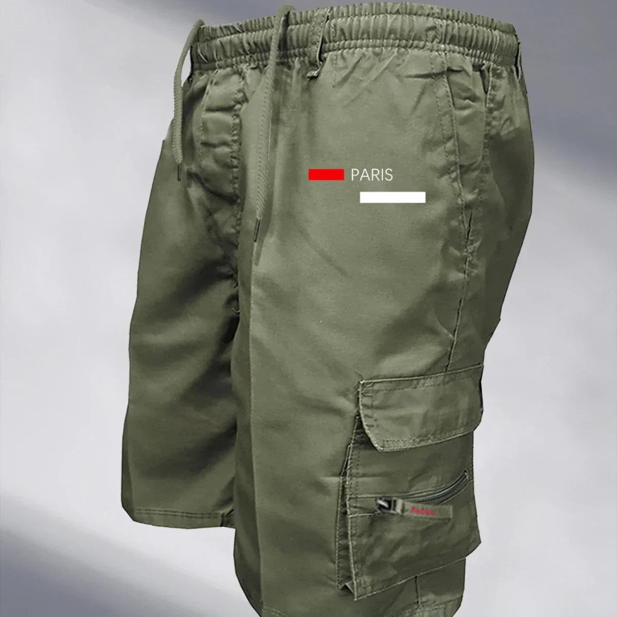 Shorts cargo PARISFLOW pour hommes avec imprimé moderne Paris