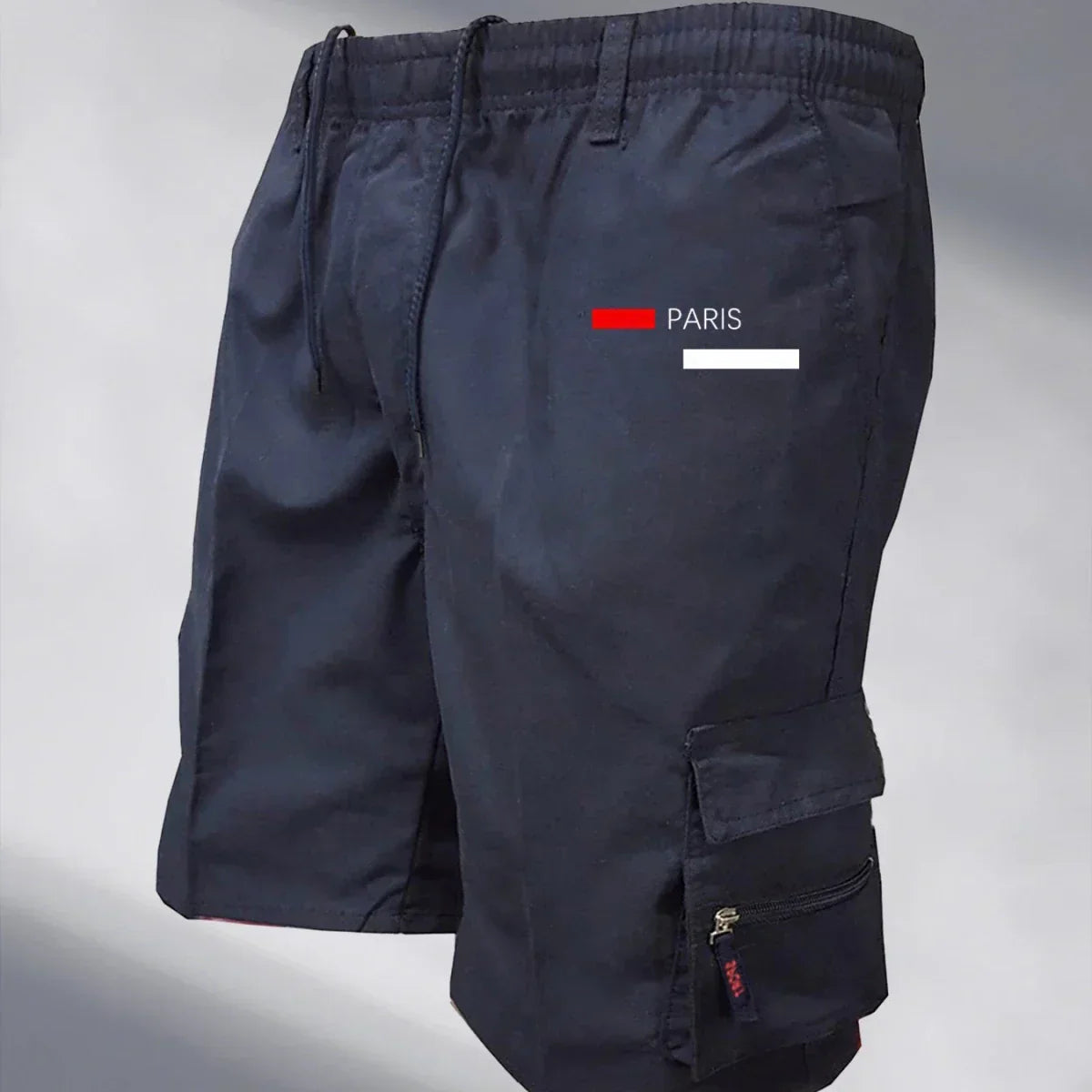 Shorts cargo PARISFLOW pour hommes avec imprimé moderne Paris