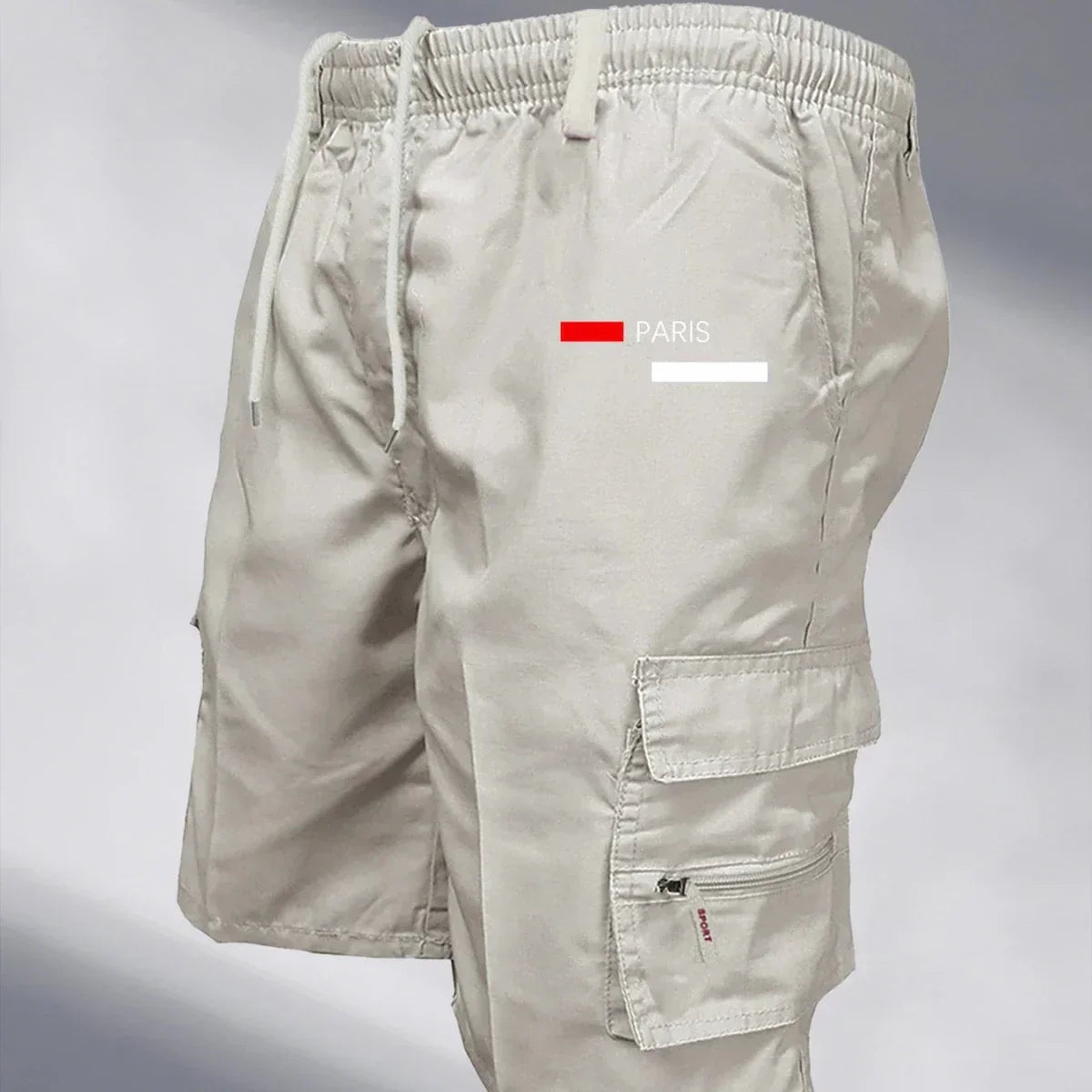 Shorts cargo PARISFLOW pour hommes avec imprimé moderne Paris