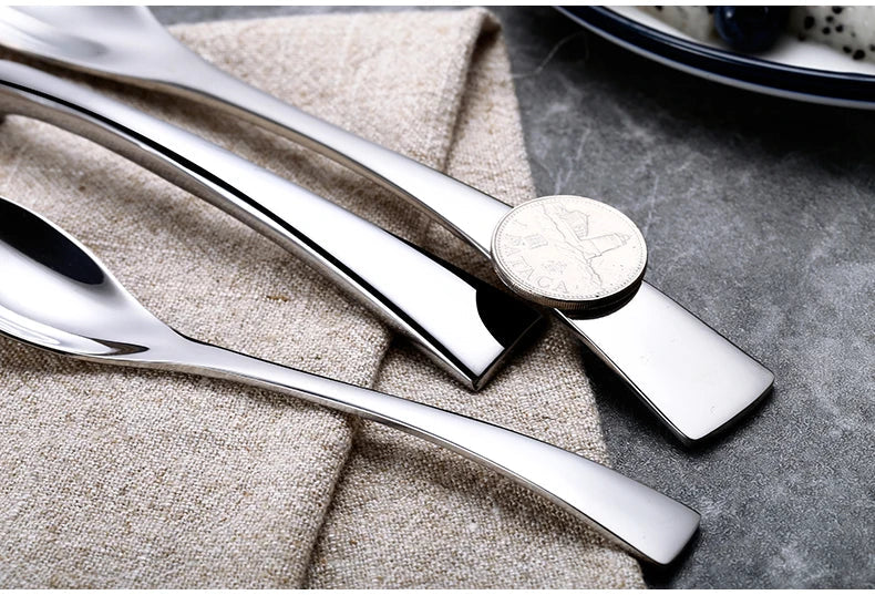 Belvara Stainless Steel Cutlery Set, Silver Collection | Orntli