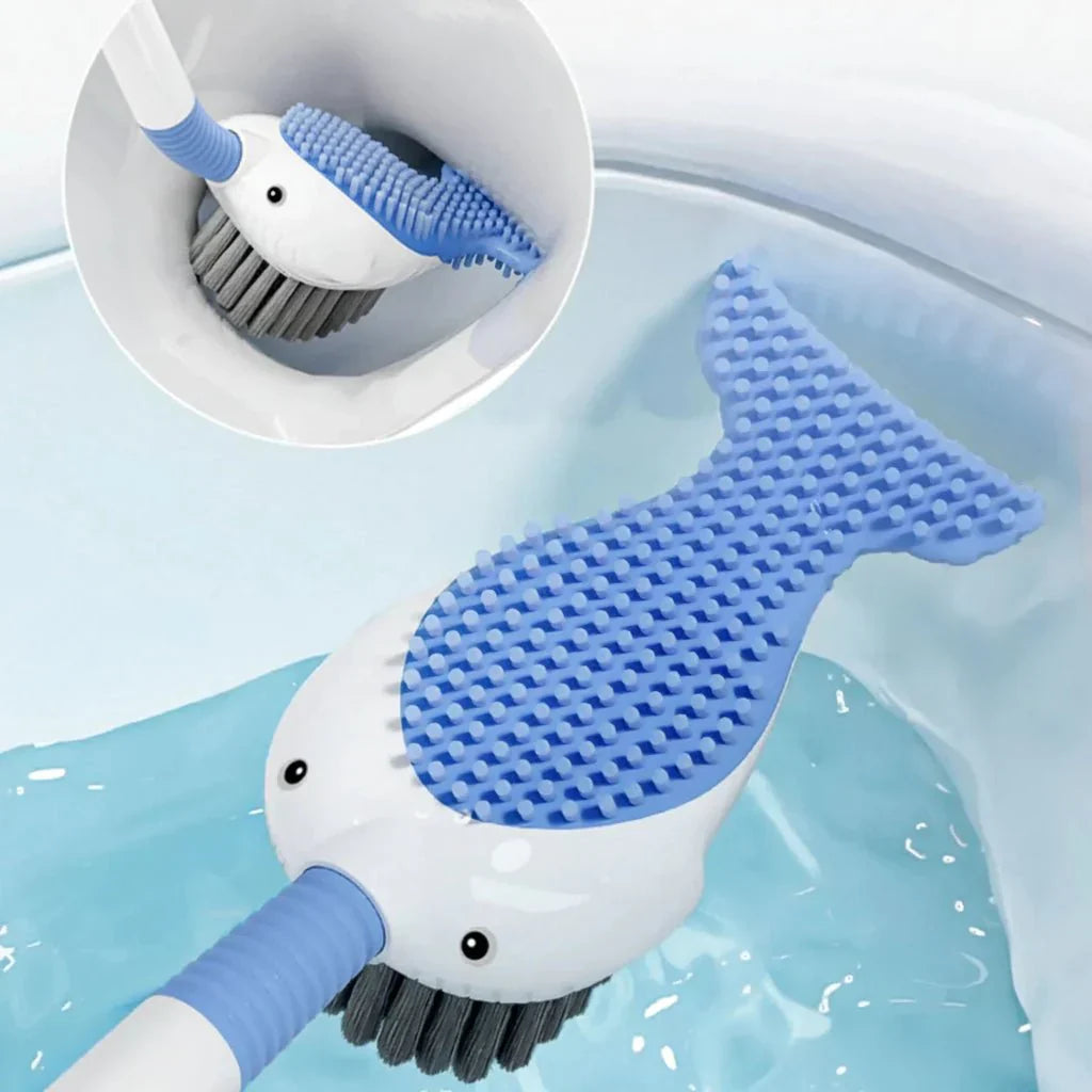 Spinclean Wall Mounted Toilet Brush With Silicone Head 360 Degree