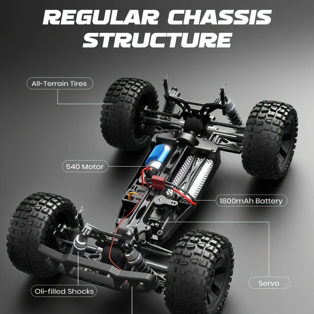 NovaRacer RC Monster Truck Terrengbil Høy Hastighet for Nybegynnere