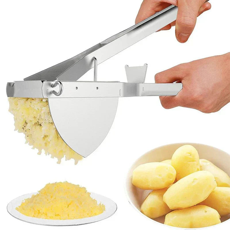 EaseMash ergonomisk potetpresse i rustfritt stål for travle foreldre, glatt babymat