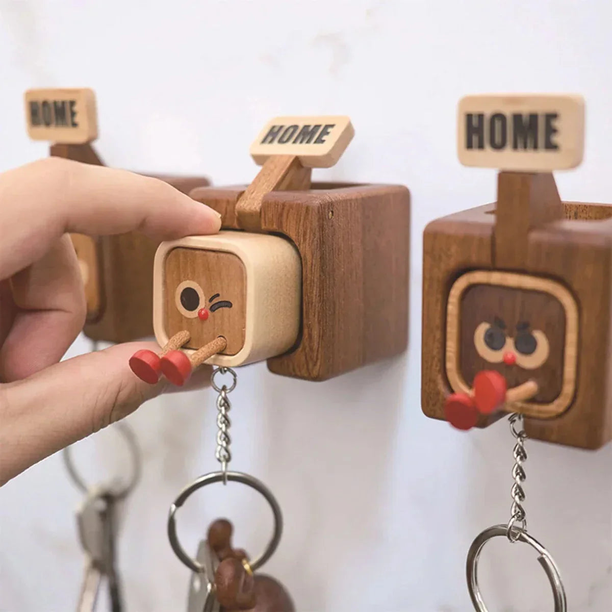 KEYFLOW Magnetic Wall Key Organizer For Sleek Home Organization