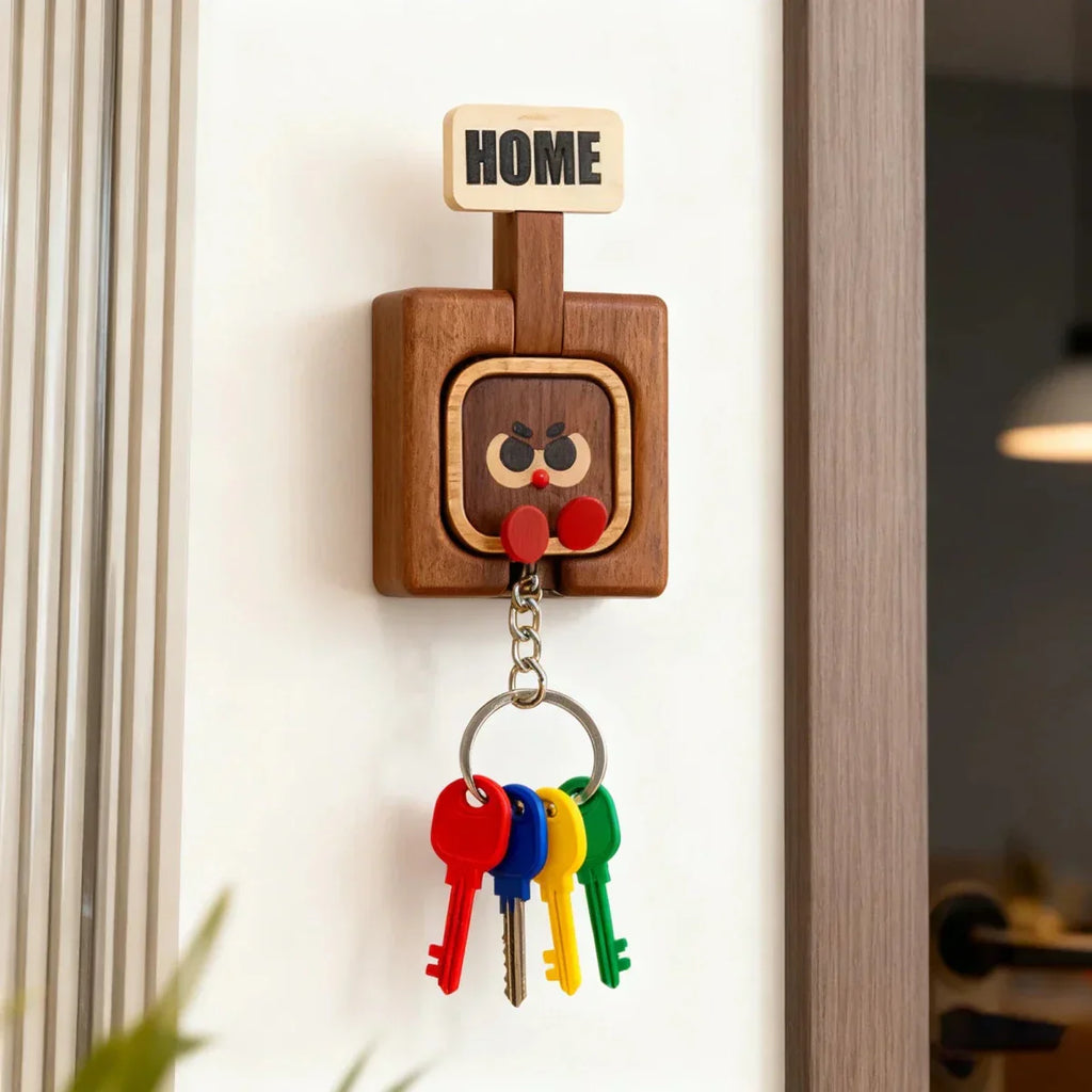 KEYFLOW Magnetic Wall Key Organizer For Sleek Home Organization
