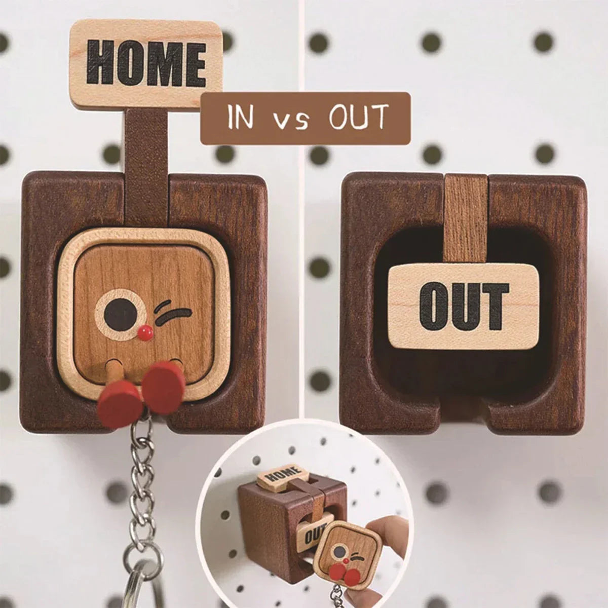 KEYFLOW Magnetic Wall Key Organizer For Sleek Home Organization