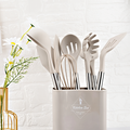 CuisineCraft 12-Piece Silicone Kitchen Utensil Set - Heat-Resistant, Stainless Steel Handles, Ergonomic Design
