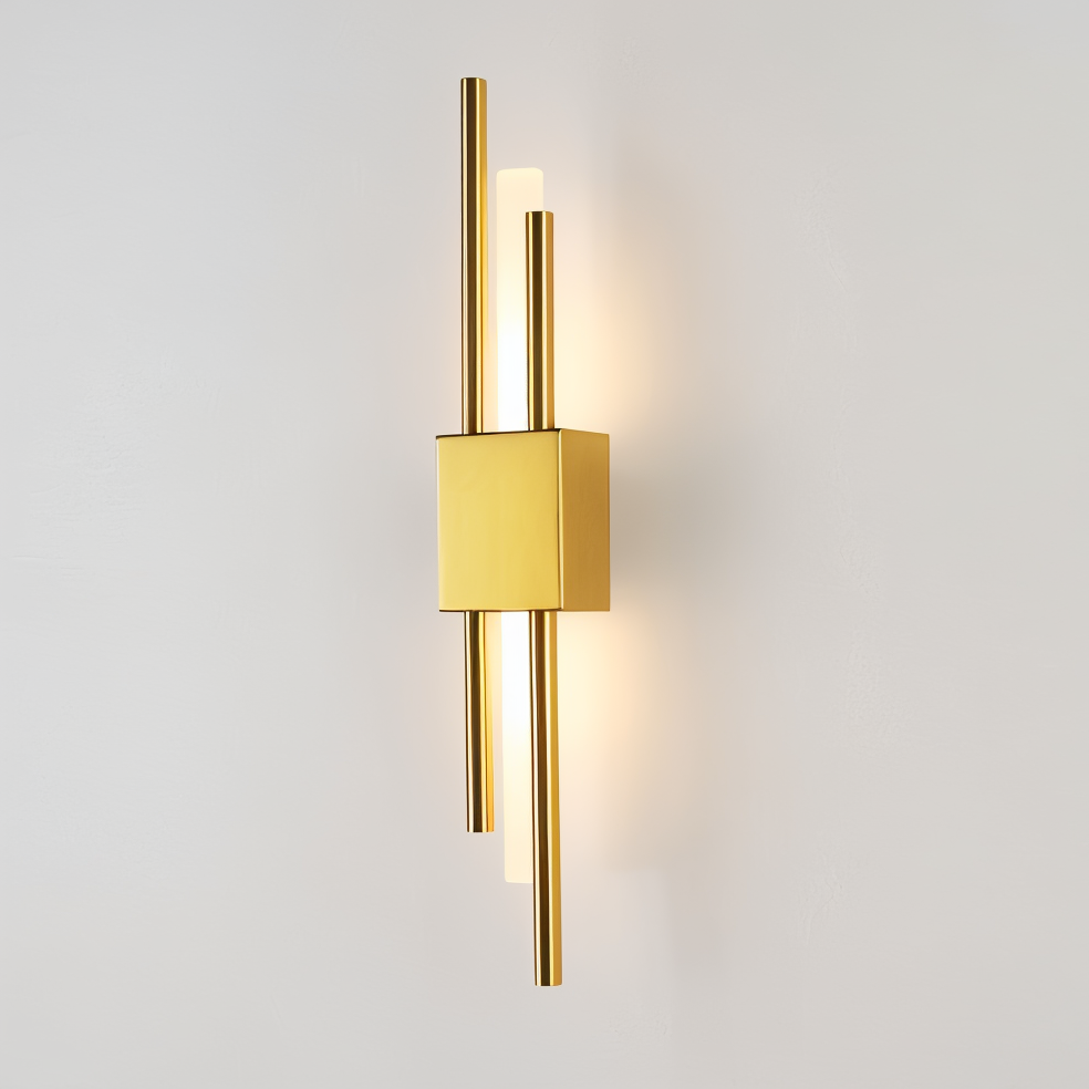 NobleGlow Gold Schwarze Wandleuchte – Luxuriöses lineares Design, einstellbare warme/neutrale/kühle Beleuchtung