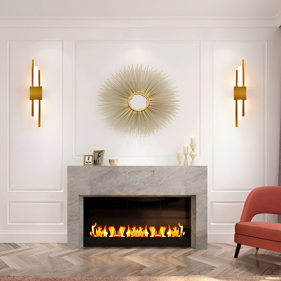 NobleGlow Gold Schwarze Wandleuchte – Luxuriöses lineares Design, einstellbare warme/neutrale/kühle Beleuchtung