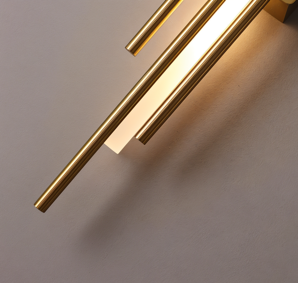 NobleGlow Gold Schwarze Wandleuchte – Luxuriöses lineares Design, einstellbare warme/neutrale/kühle Beleuchtung