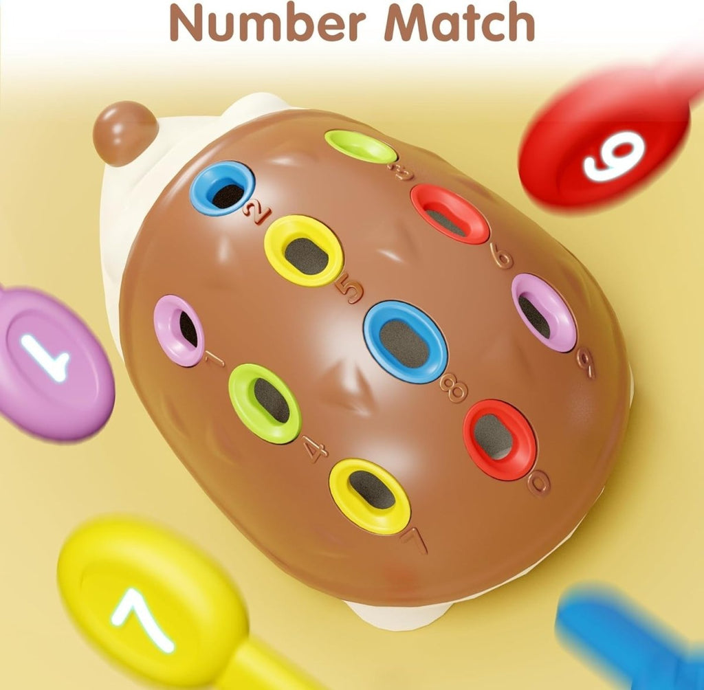 HedgeSpark Montessori Hedgehog Toy Colors and Numbers for Toddler Motor Skills