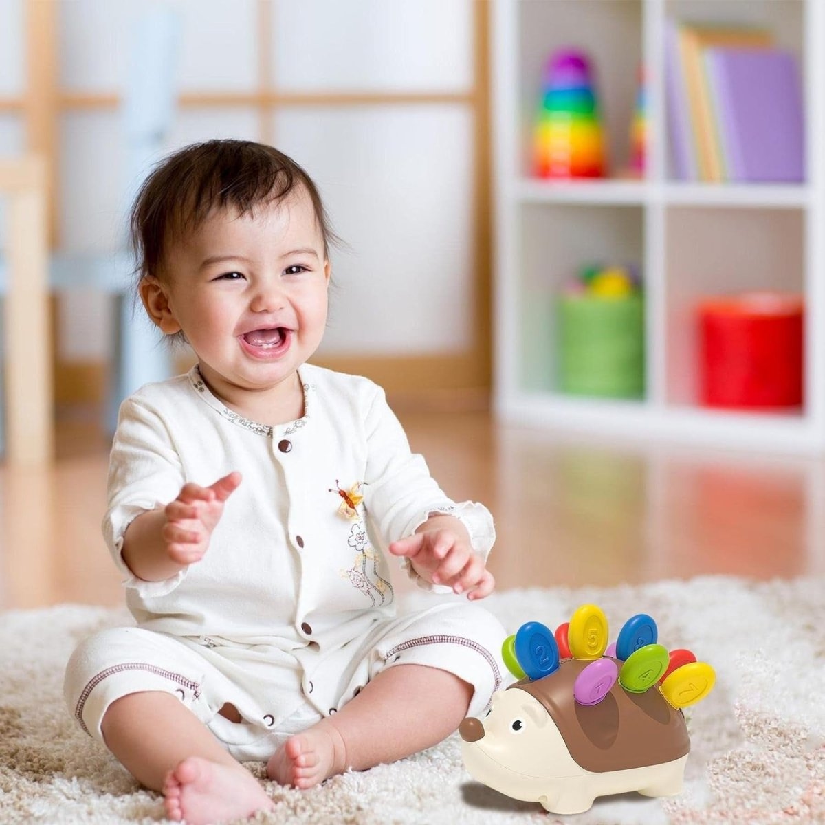 HedgeSpark Montessori Hedgehog Toy Colors and Numbers for Toddler Motor Skills
