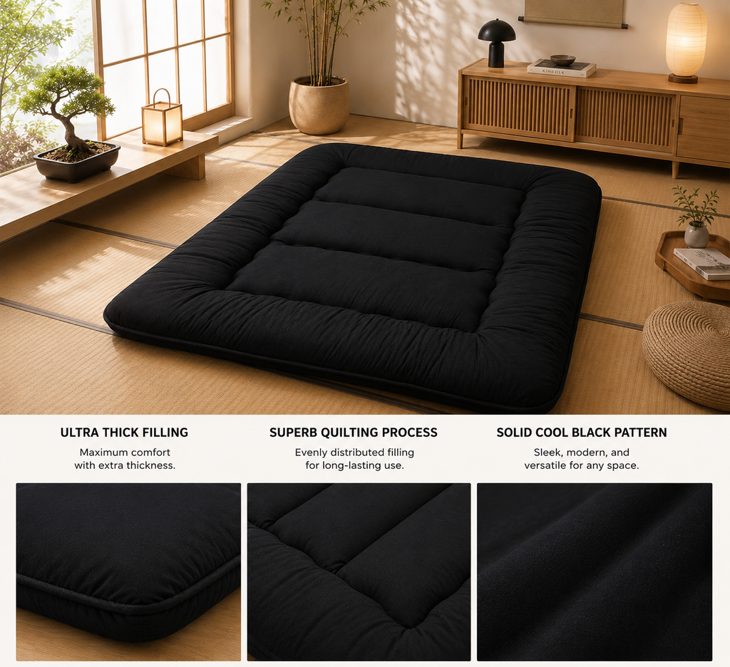Foldable Tatami Floor Mattress, 4-Inch Futon Bed For Adults And Kids