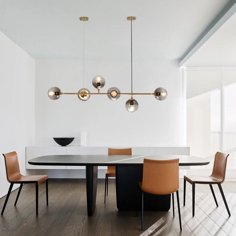 Astraeon Aluminium Glazen Kroonluchter In Gouden Of Zwarte Afwerking Voor Moderne Kamers