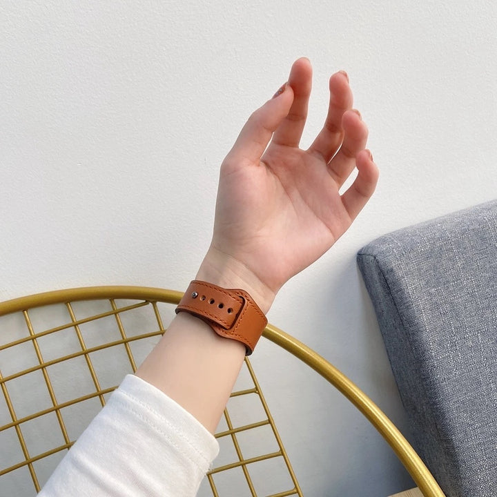 Skórzana pętla do Apple Watch z wyrafinowanym, codziennym wyglądem