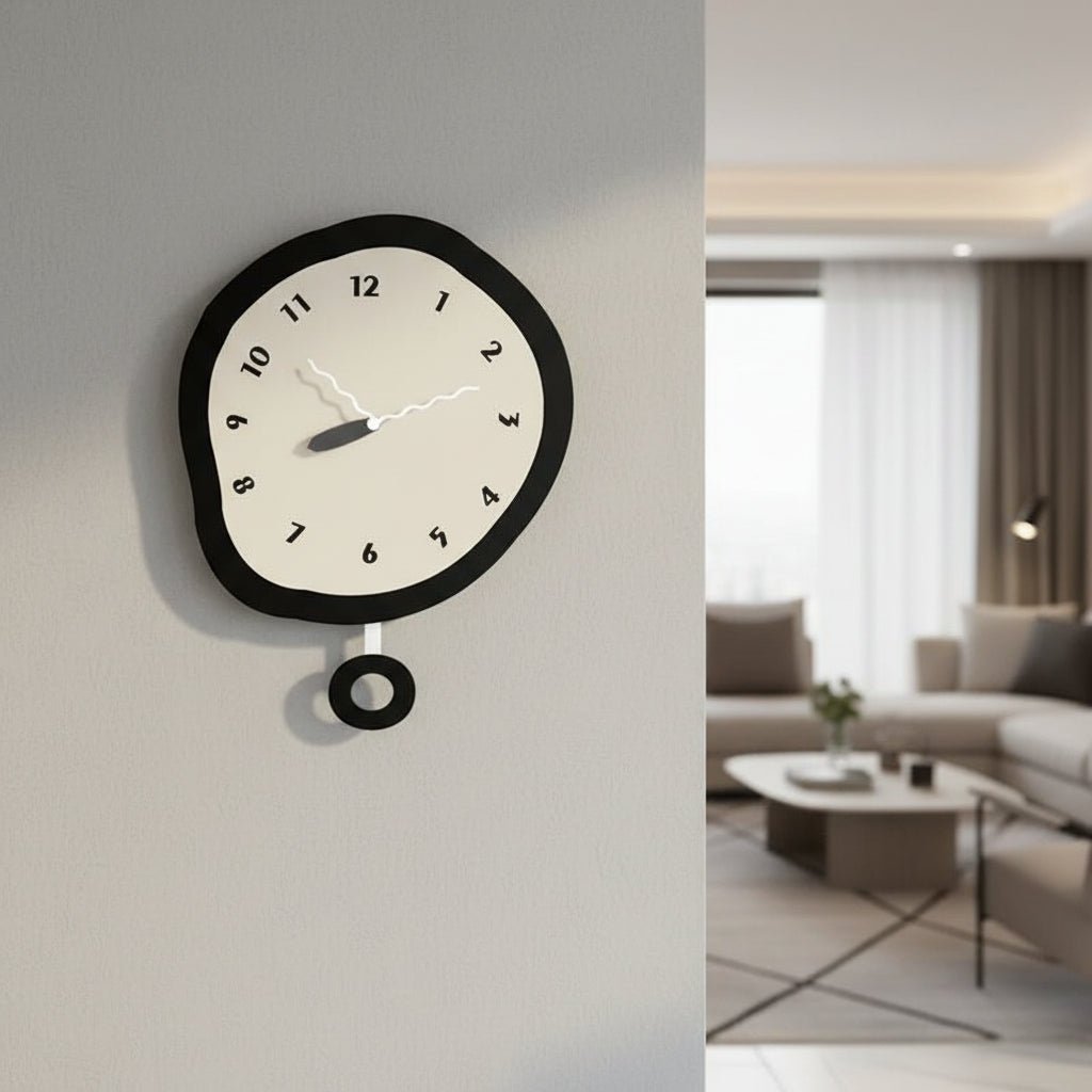 Orologio da parete irregolare NovaForm con movimento silenzioso per spazi moderni