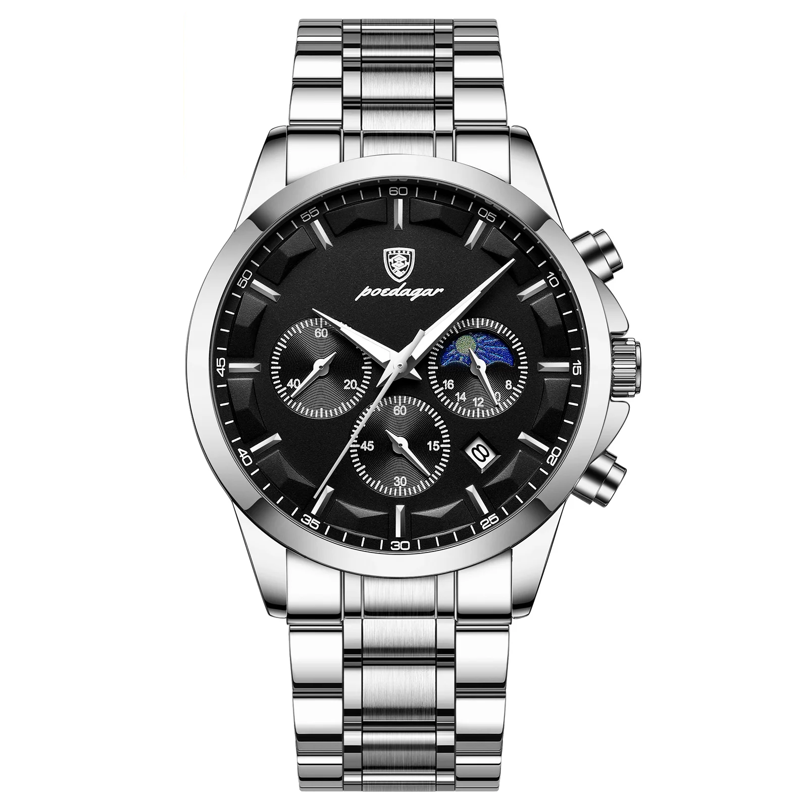 Imperial Quartz Chronograph Watch With Luminous Hands Water Resistant