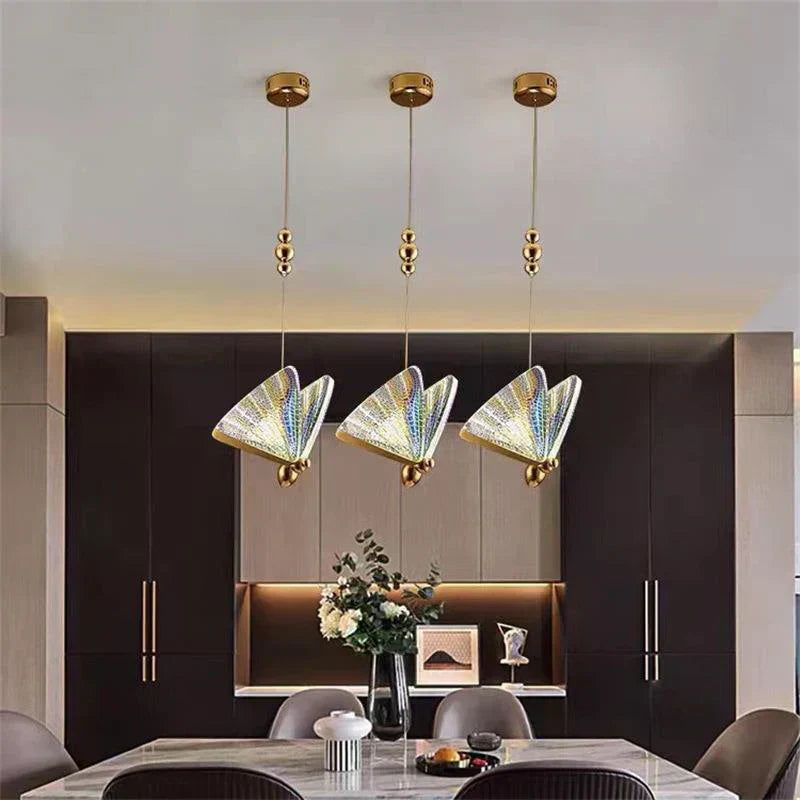 LumiMoth kunstnerisk sommerfuglpendellampe for stue