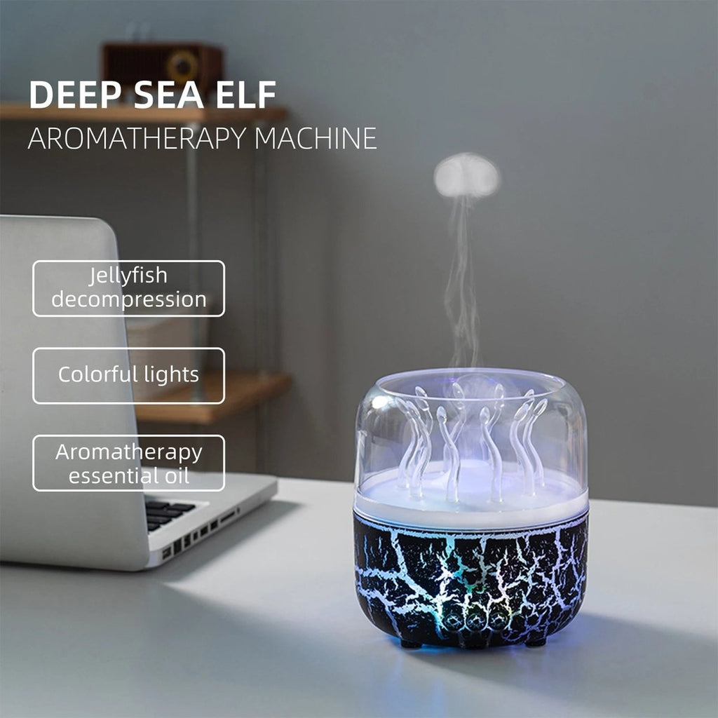 AquaNova Jellyfish Aroma Luftfugter 280ml med Timer til Soveværelsesafslapning