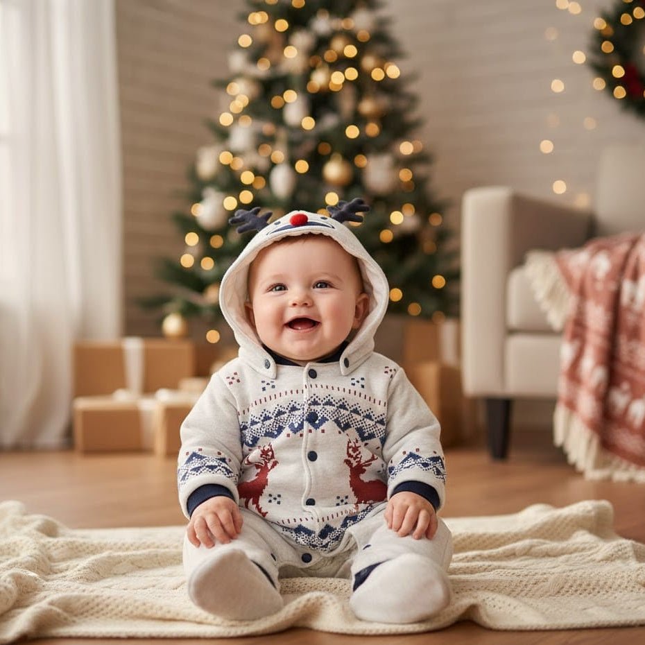 JoyNest baby vårjuleantrekk unisex mykt og pustende for fotoshoots