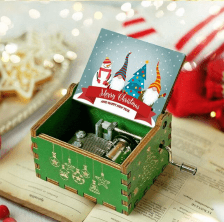 HearthGlow Christmas Music Box For Festive Decor With Cozy Melody For Home Lovers
