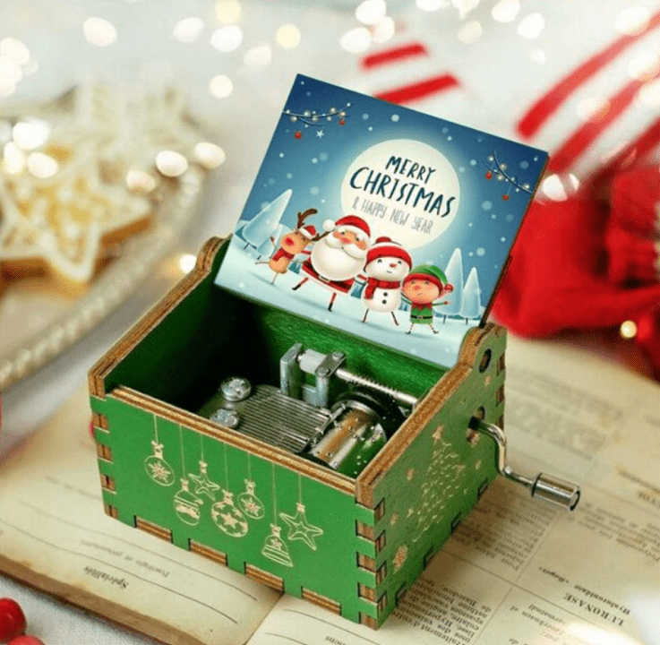 HearthGlow Christmas Music Box For Festive Decor With Cozy Melody For Home Lovers