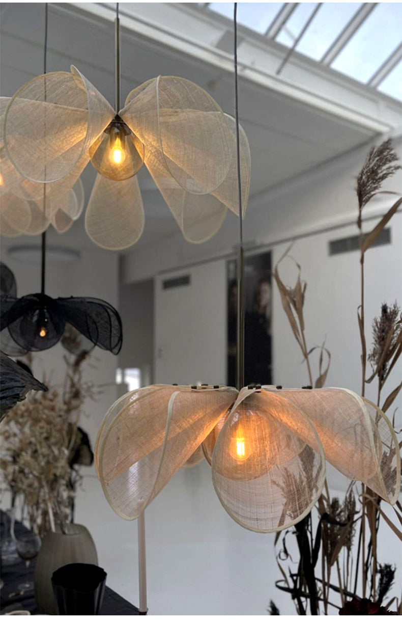 Hikari Bloom függeszték szöveternyővel és E27 LED izzóval
