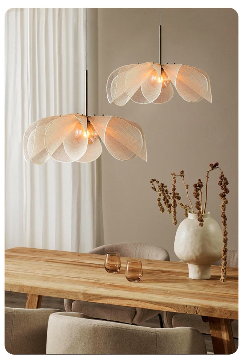 Hikari Bloom függeszték szöveternyővel és E27 LED izzóval