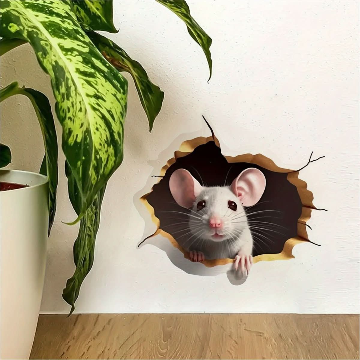 MirthMouse 3D tegneserie vægklistermærker sød musedekoration til børneværelser