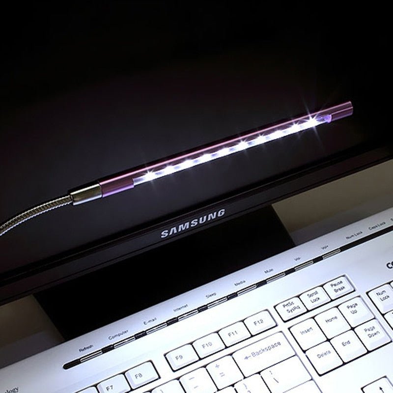 NoctiGlow Portable LED Keyboard Light for Night Owl Productivity