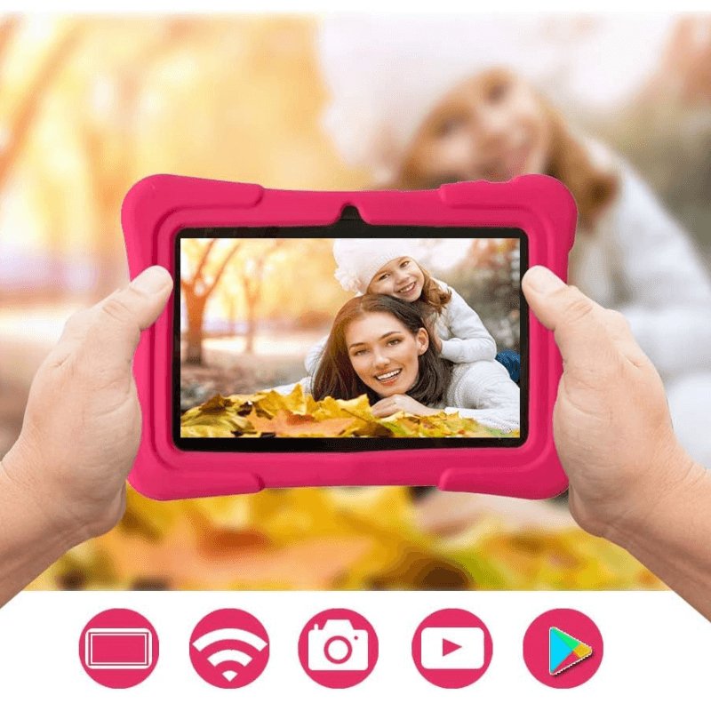 BrightLearn 7-tommer læringstablet til børn, stødafvisende, dobbelt kamera, 32GB lagerplads