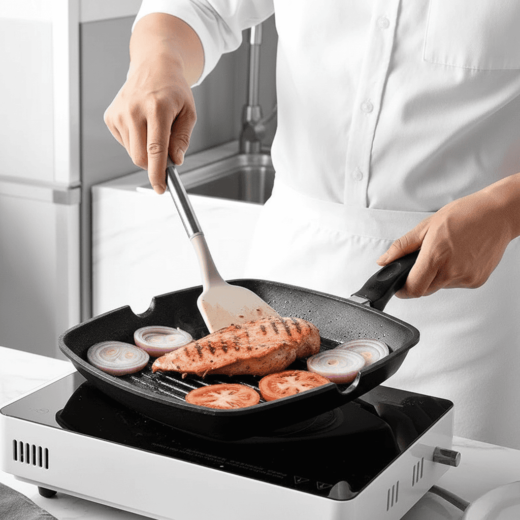 CulinaCraft Hőálló 11 darabos konyhai eszközkészlet fa hatású nyéllel