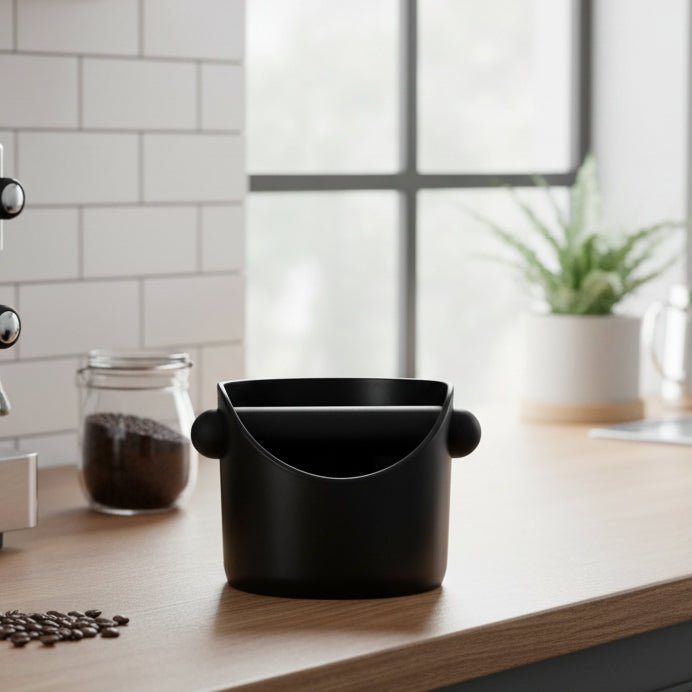 Cutie compactă NovaBrew pentru resturi de cafea, pentru o îndepărtare ușoară a pastilei – preferata baristilor
