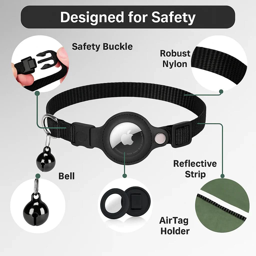 LumaGuard GPS-kattesele med reflekterende design for trygge utekatter